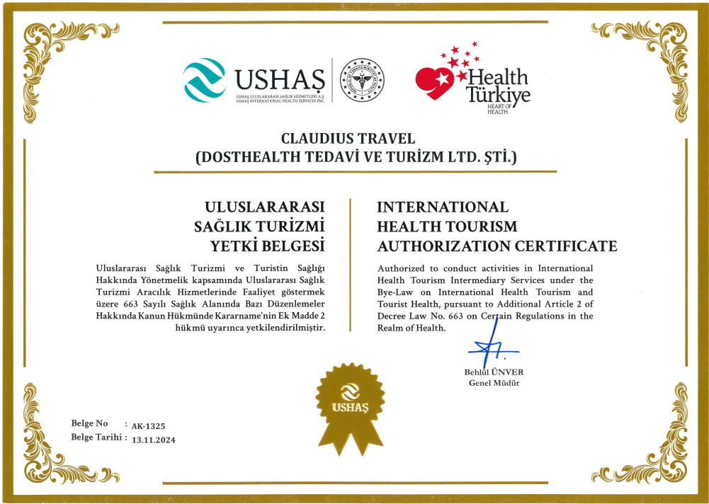 Uluslararası Sağlık Turizmi Yetki Belgesi